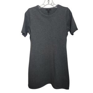 J. Crew short sleeve crew neck gray cotton tee shirt dress size medium petite